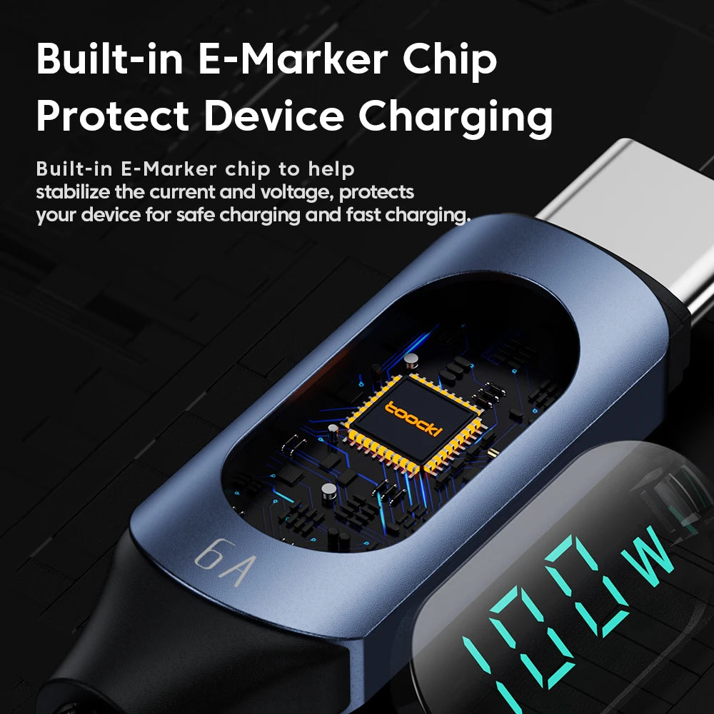 100W USB-C Fast Charging Cable with Display