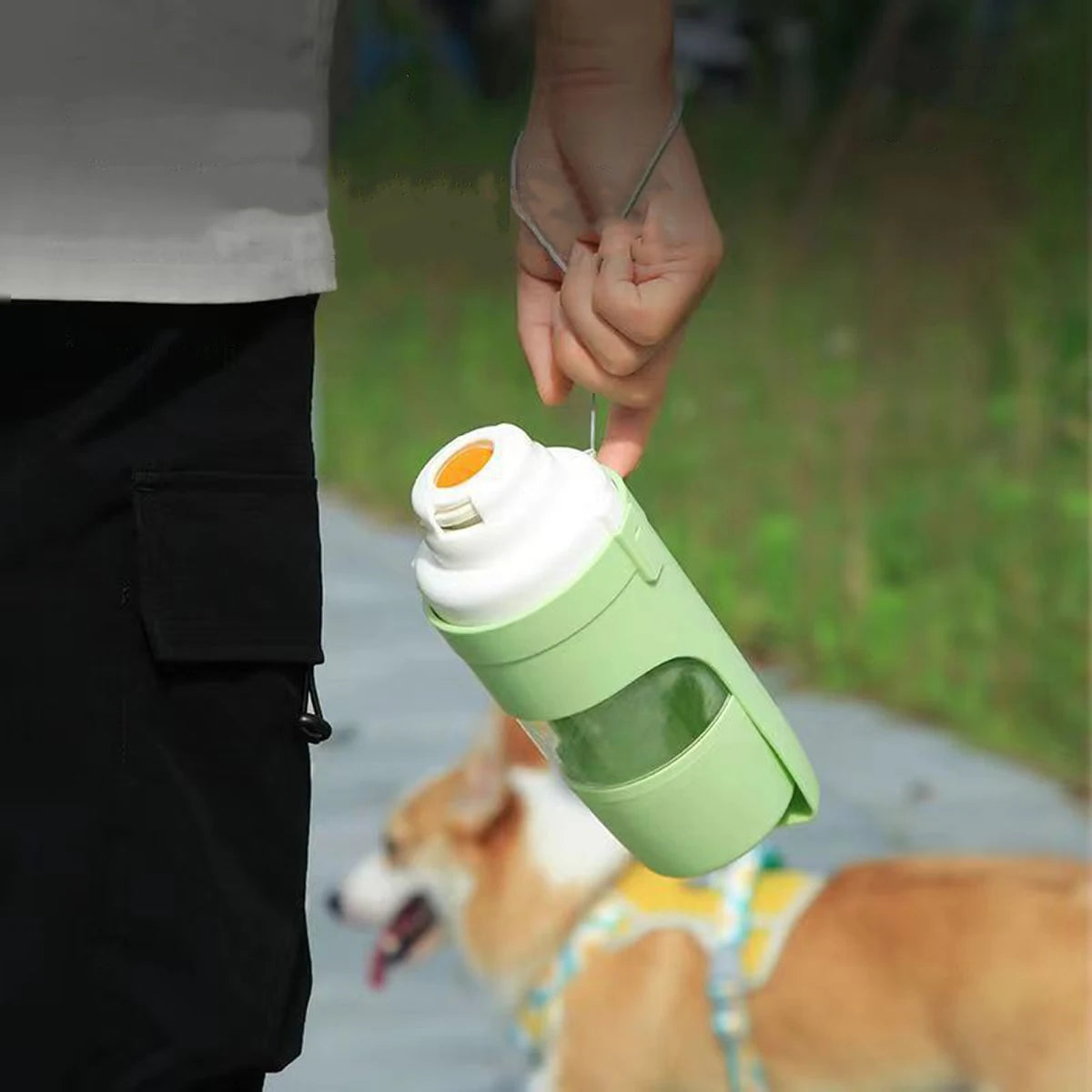 2-in-1 Portable Dog Water & Food Bottle