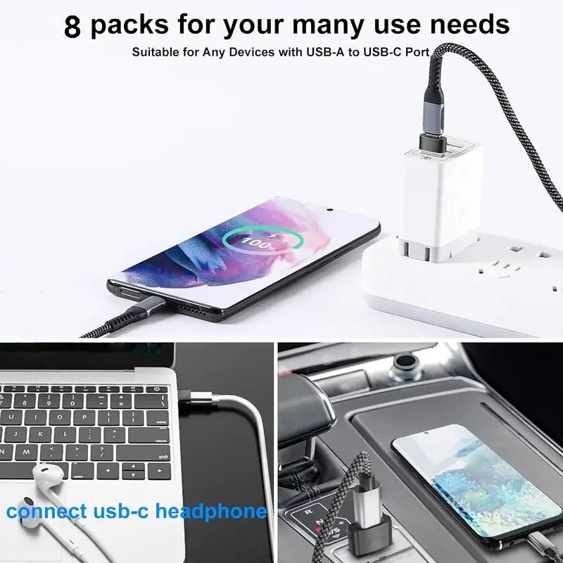 8-Piece USB & USB-C Adapter Kit
