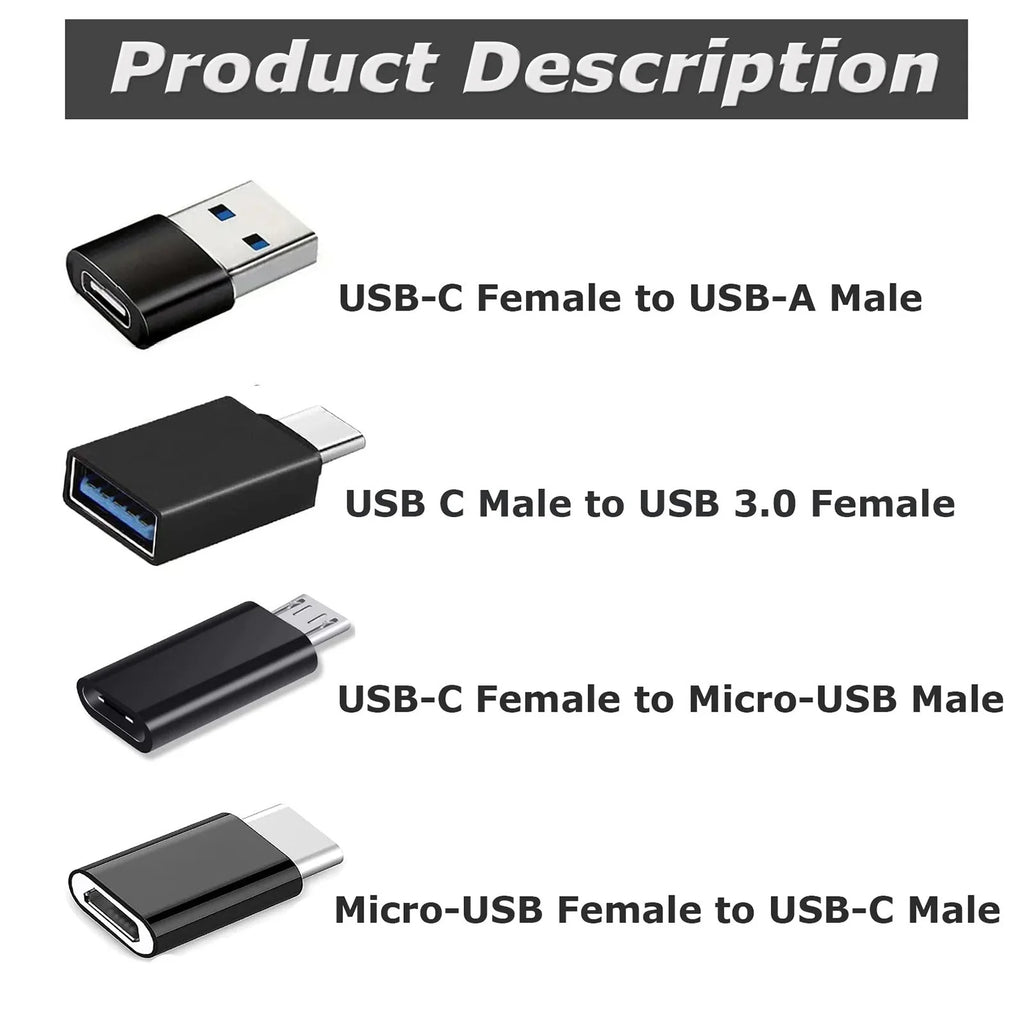 8-Piece USB & USB-C Adapter Kit