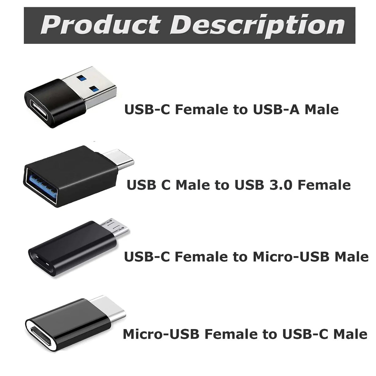 8-Piece USB & USB-C Adapter Kit