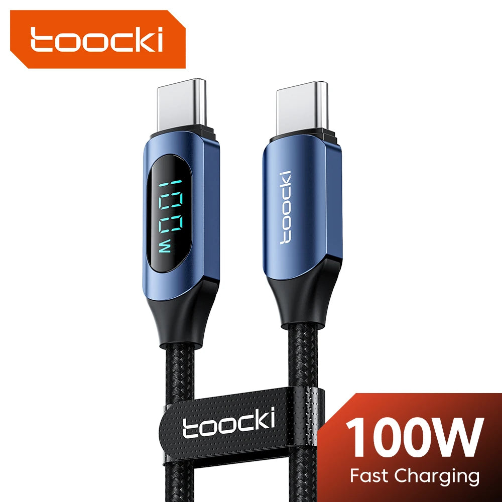 100W USB-C Fast Charging Cable with Display